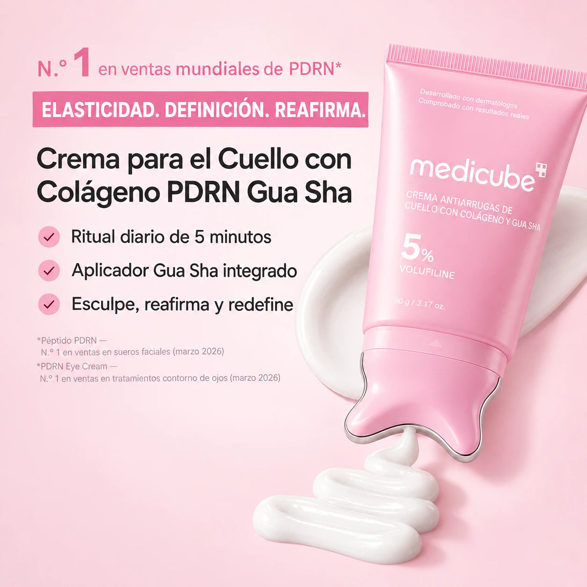 Crema Antiedad Cuello y Mandíbula con Aplicador Gua Sha