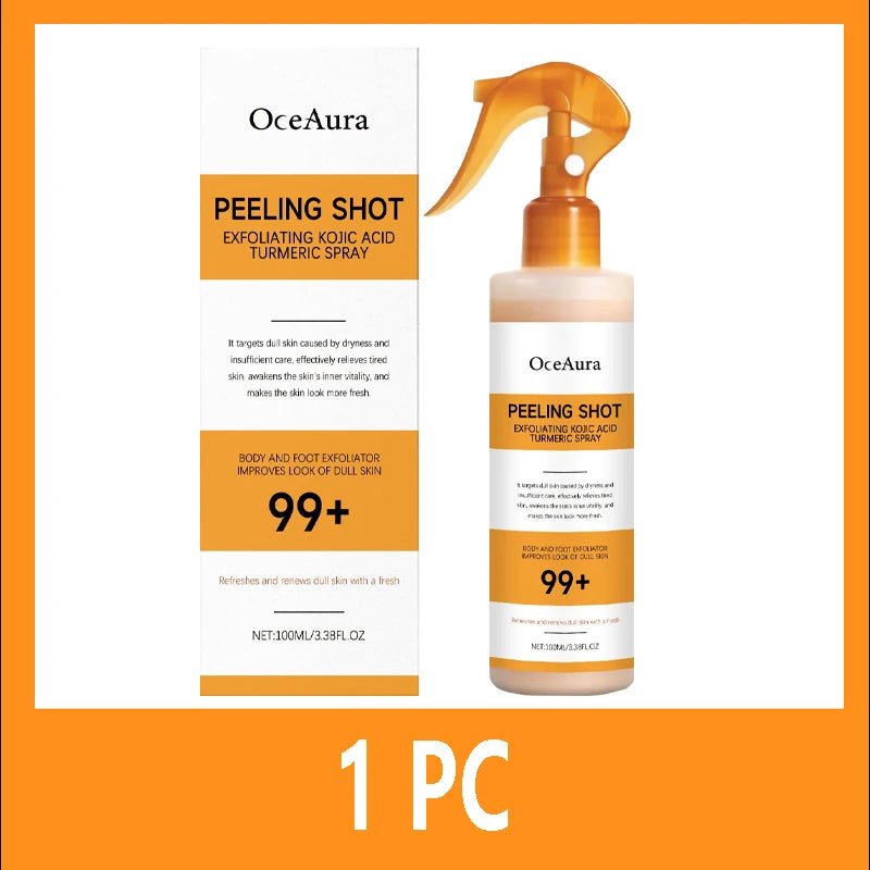Body Keratin Care Kojic Acid Turmeric Spray Gently Exfoliating Peeling Solution Nourishing Hydrating Skin Care All Skin Types