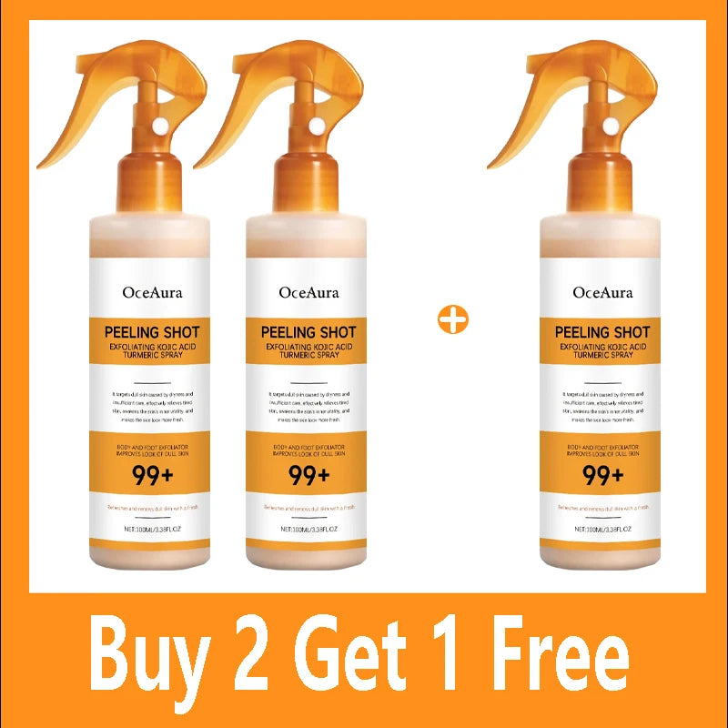 Body Keratin Care Kojic Acid Turmeric Spray Gently Exfoliating Peeling Solution Nourishing Hydrating Skin Care All Skin Types
