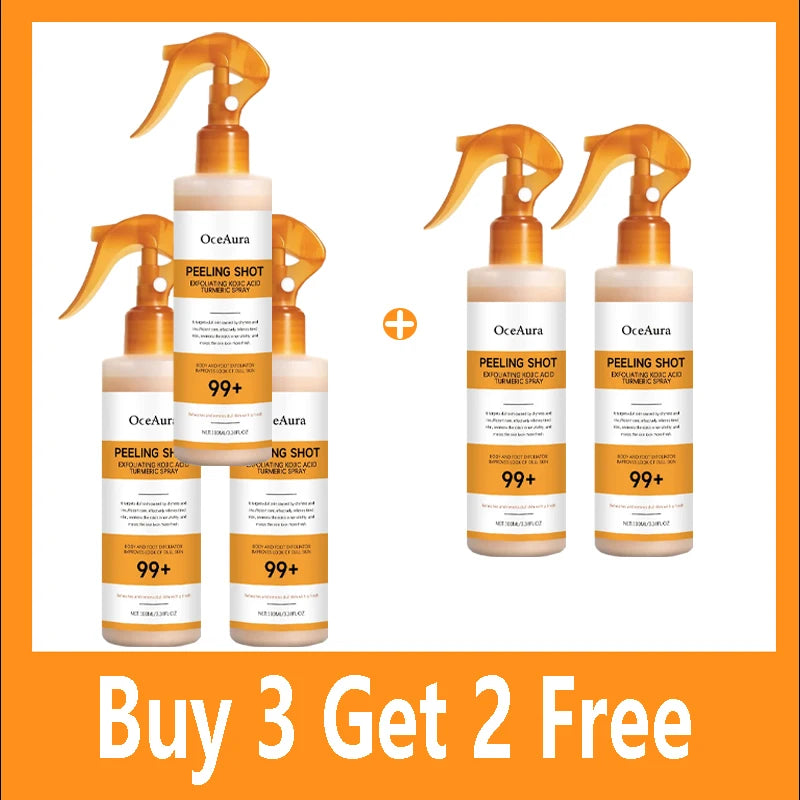 Body Keratin Care Kojic Acid Turmeric Spray Gently Exfoliating Peeling Solution Nourishing Hydrating Skin Care All Skin Types